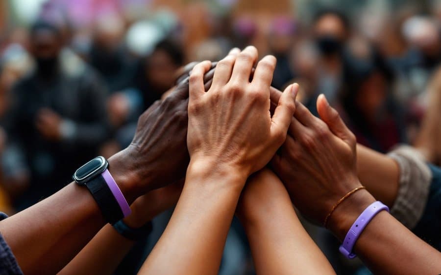 Hands joined together
